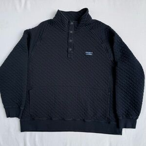 L.L.Bean Men’s Quilted Mockneck Sweatshirt – Classic Navy – XL
